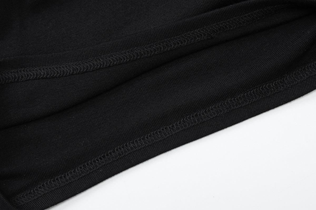 Keyhole Halter Crop Top | Black Tie Back Top with Metal Choker Detail | noémi