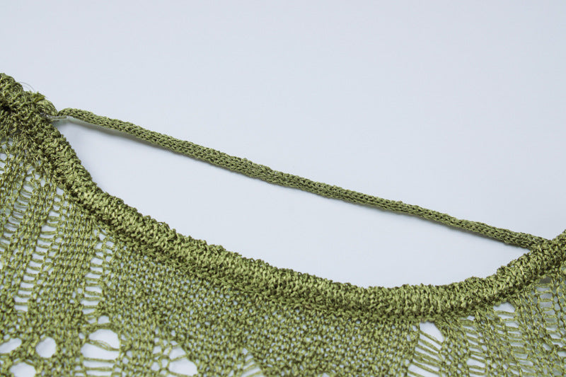 Backless Cutout Long Sleeve Slim Fit Woolen Maxi Dress | noémi