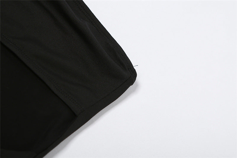 Strapless Sheer Panel Sheath Dress With Off Neckline | noémi