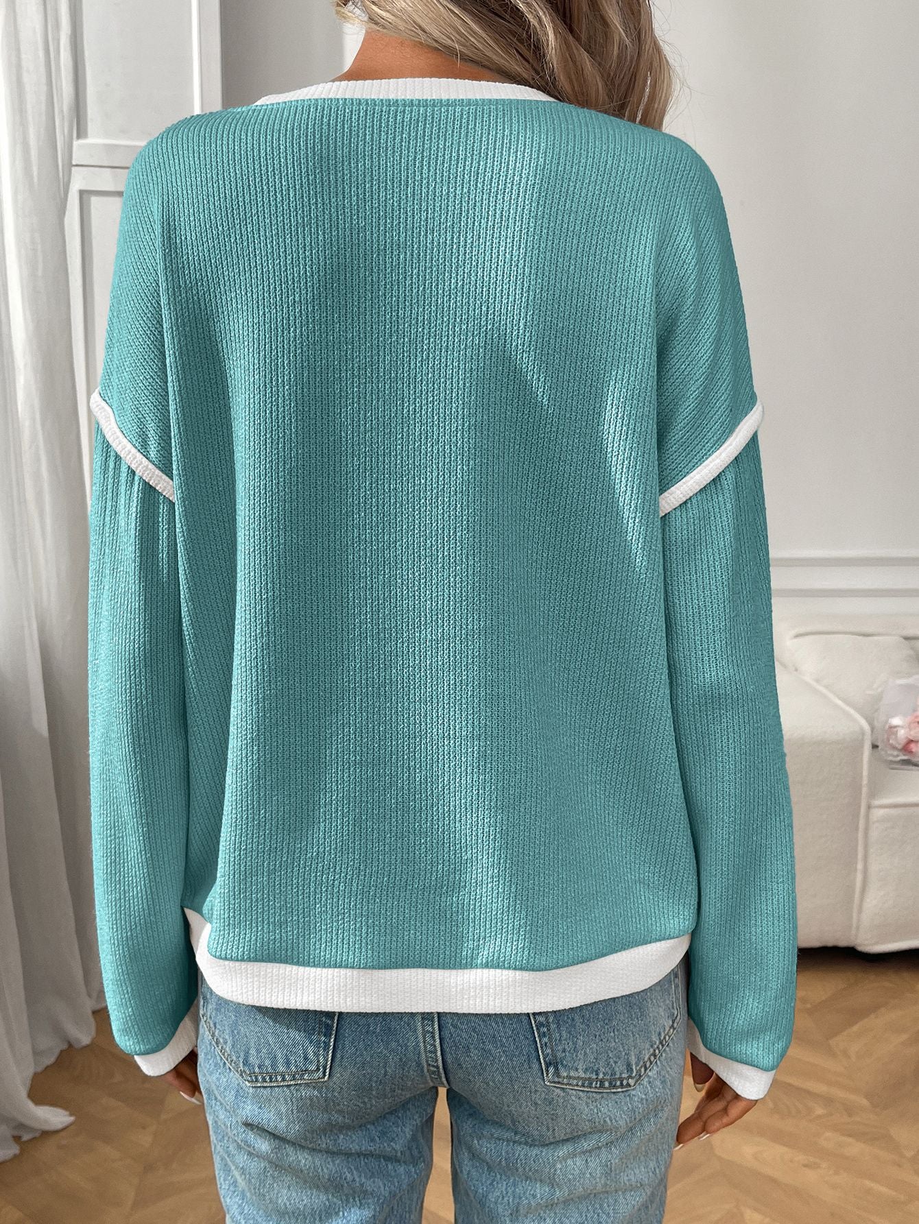 Womens Cozy Knit Pullover | Long Sleeve Crewneck Sweater Top | noémi