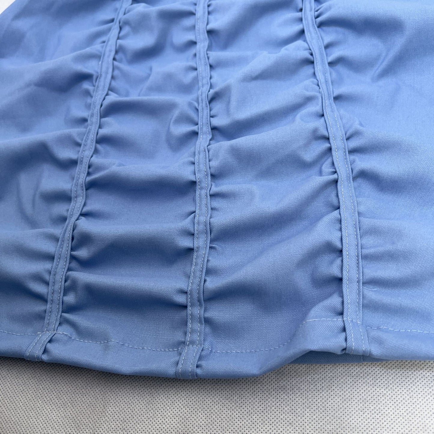 Strapless Ruffle Bodycon Mini Dress | Blue Tube Top | noémi