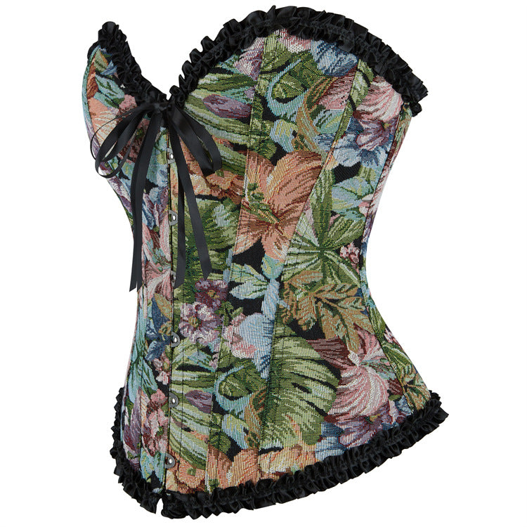 Lace Jacquard Floral Corset Top | Bustier  Push Up | Strapless Tube Top for Women | noémi