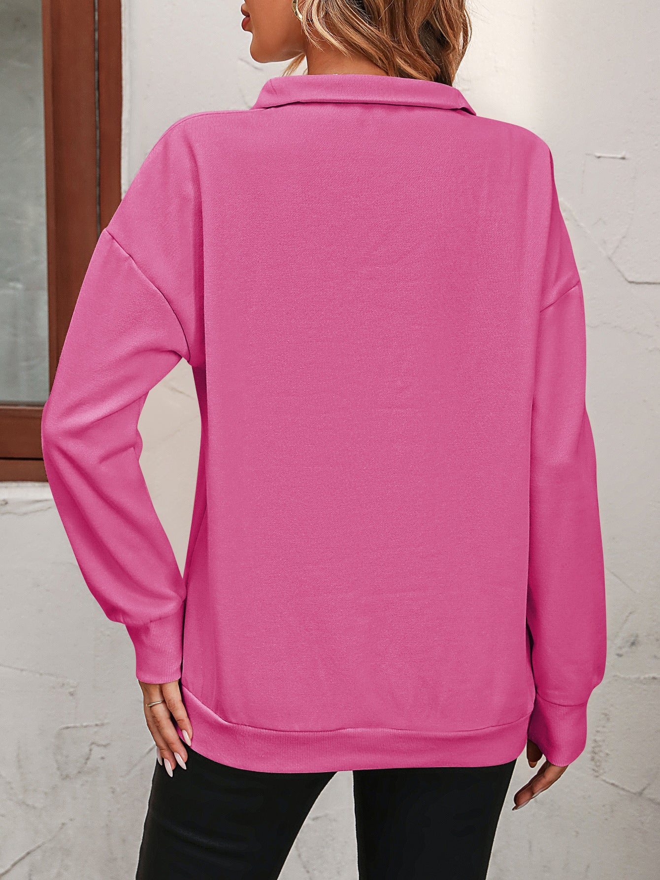 Womens Fleece Half Zip Pullover | Long Sleeve Sweatshirt | noémi
