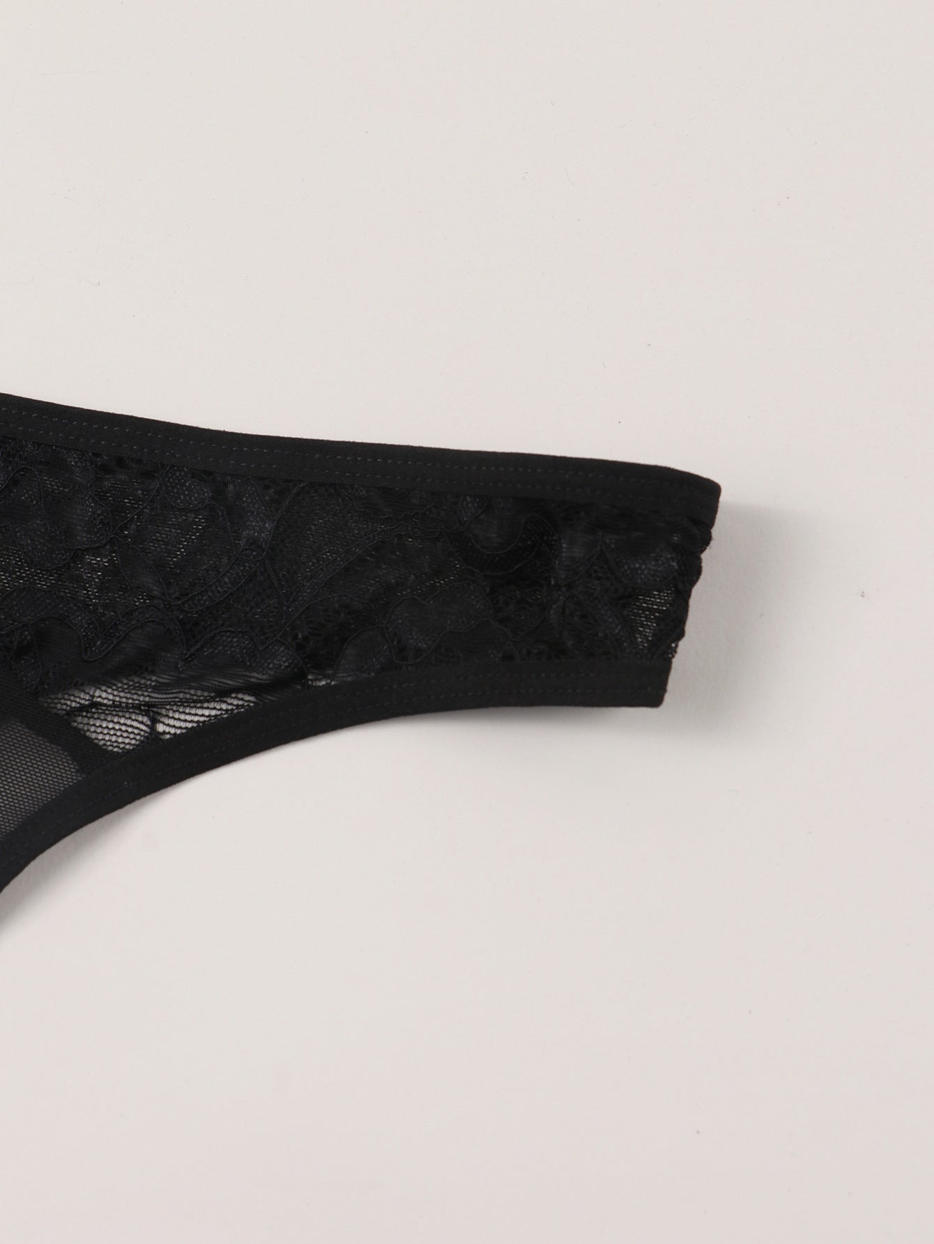 Lace Trim TShaped Panties with Transparent Details and Cotton Crotch Comfort | noémi