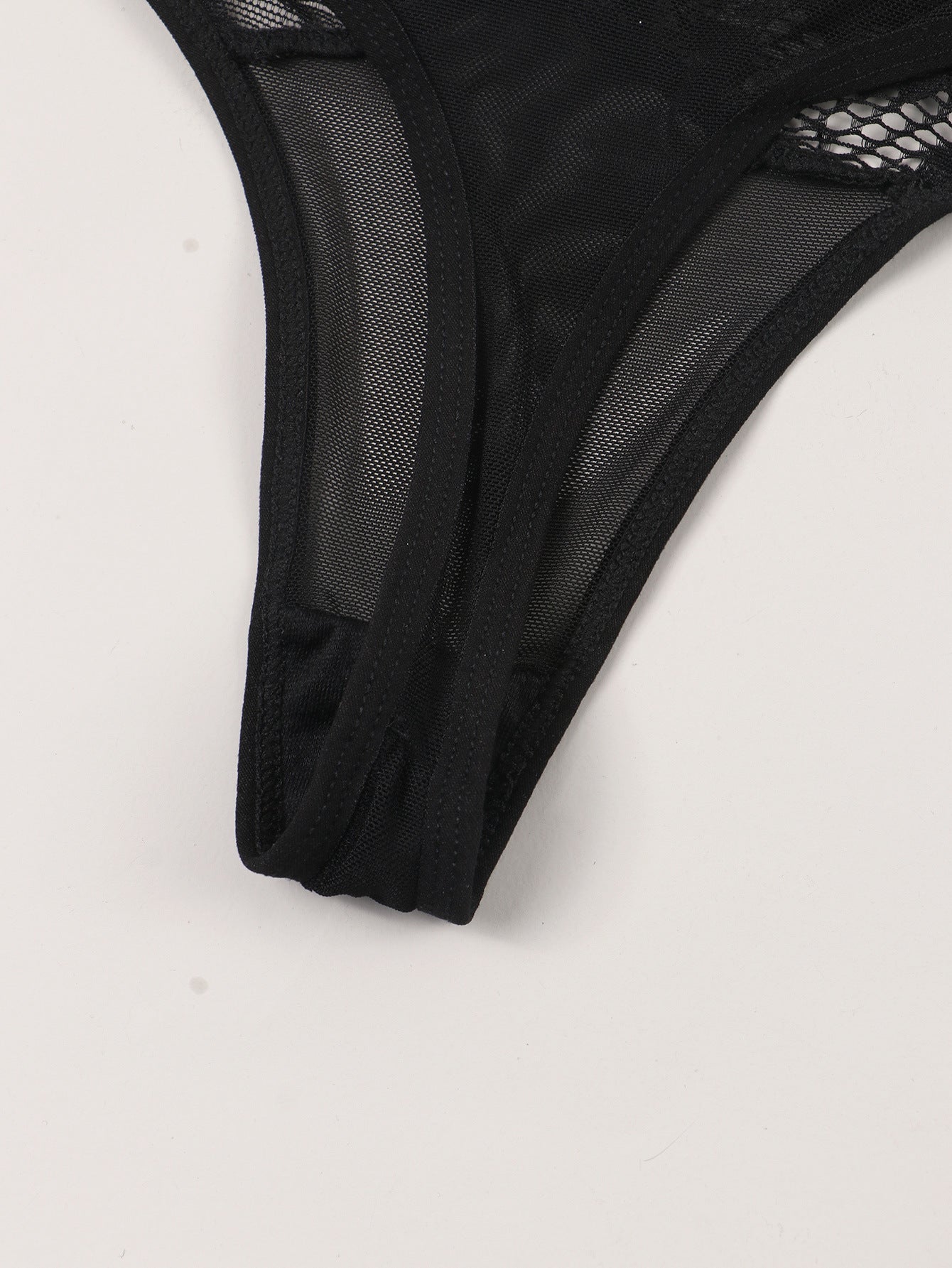 Lace Trim TShaped Panties with Transparent Details and Cotton Crotch Comfort | noémi