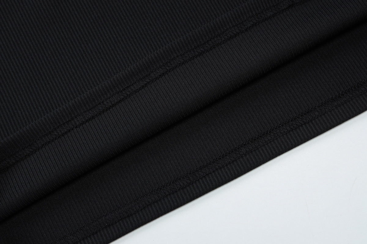 Ring Strap Ribbed Tank Top | Cutout Halter Crop | noémi
