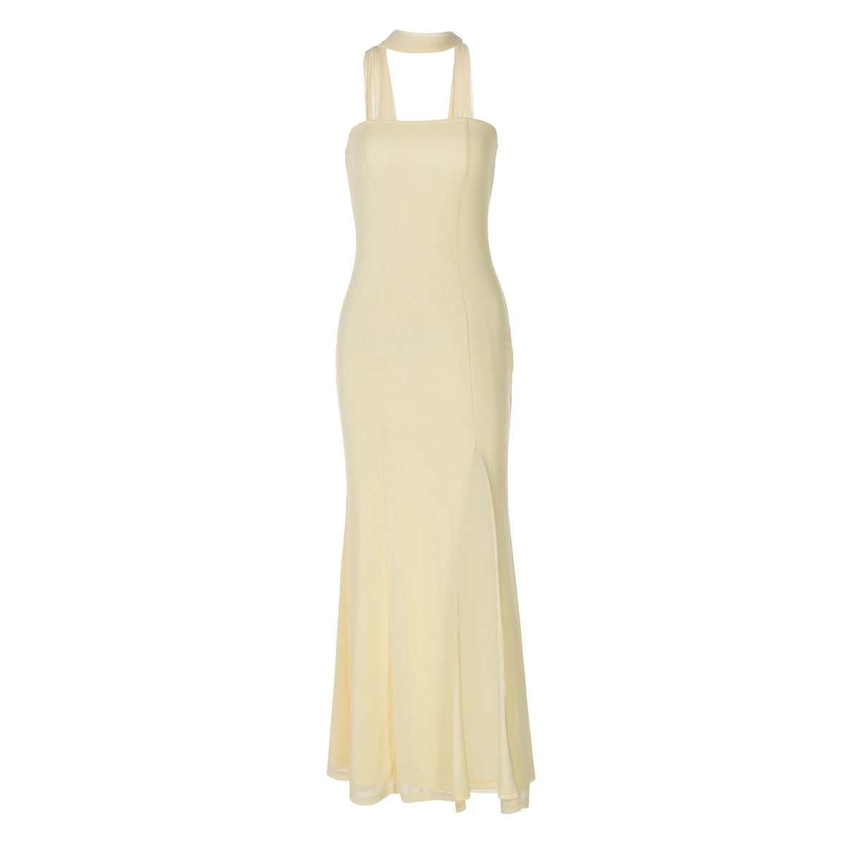 Summer Tube Dress | Slim Fit, Side Slit, Strapless, Solid Color | noémi