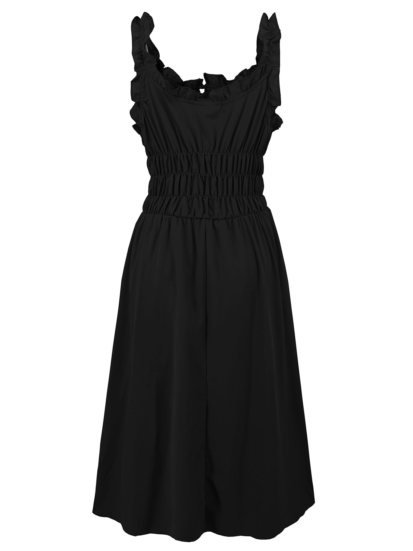 Womens Solid Color Waist Strap Fitted Dress | noémi