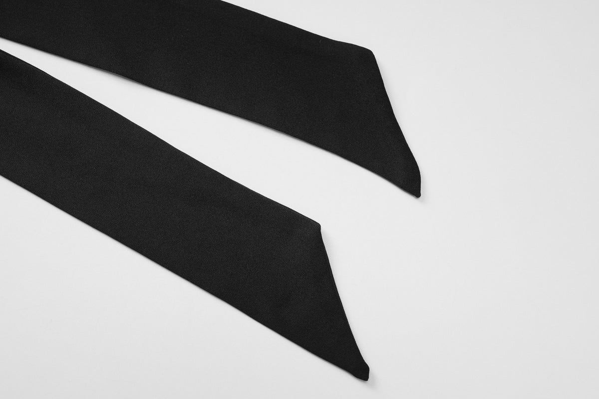 Sleek Halter Dress | Backless, Ribbon Tie & Bold Style | noémi