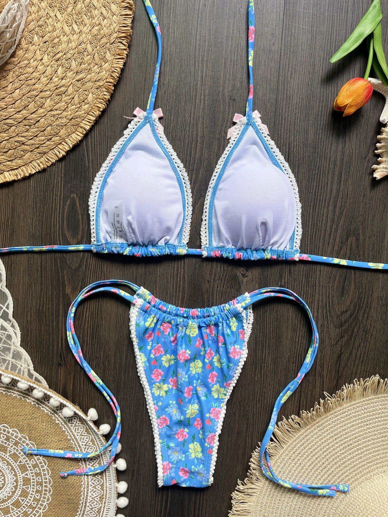 Small Floral Print Split Bikini Swimsuit for Women | noémi