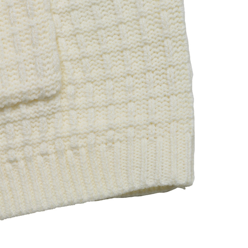 Womens Korean Style Knit Cardigan | Cream | Metal Button | noémi