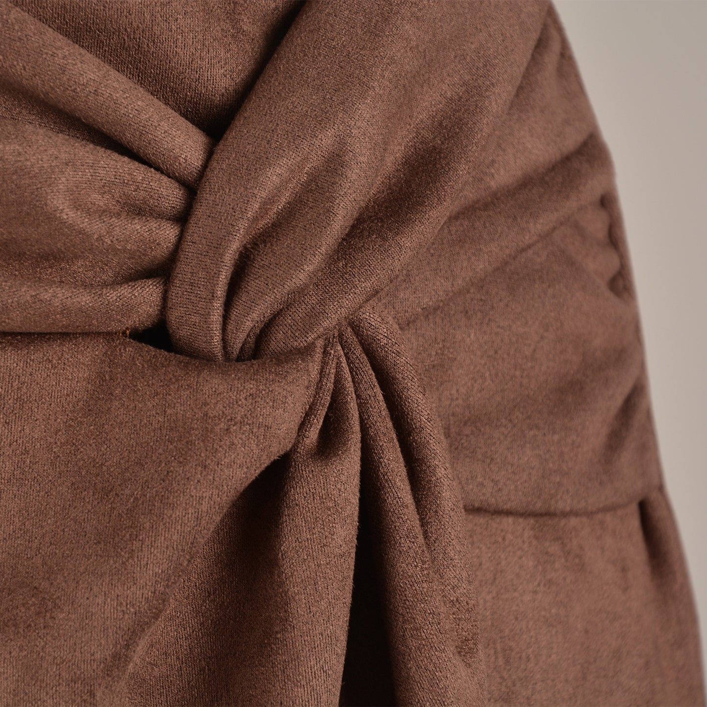 Suede Draped Mini Skirt | High Waisted Pleated | noémi