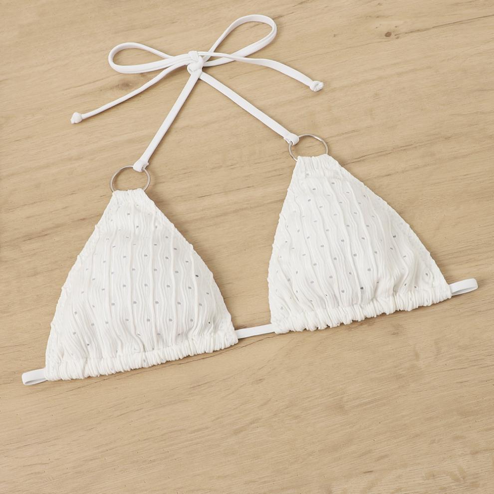 Bold Mesh Bikini Three Piece Swimsuit Set Solid Color | noémi