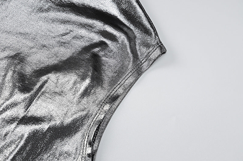 Womens Metallic Sleeveless Sheath Dress | noémi