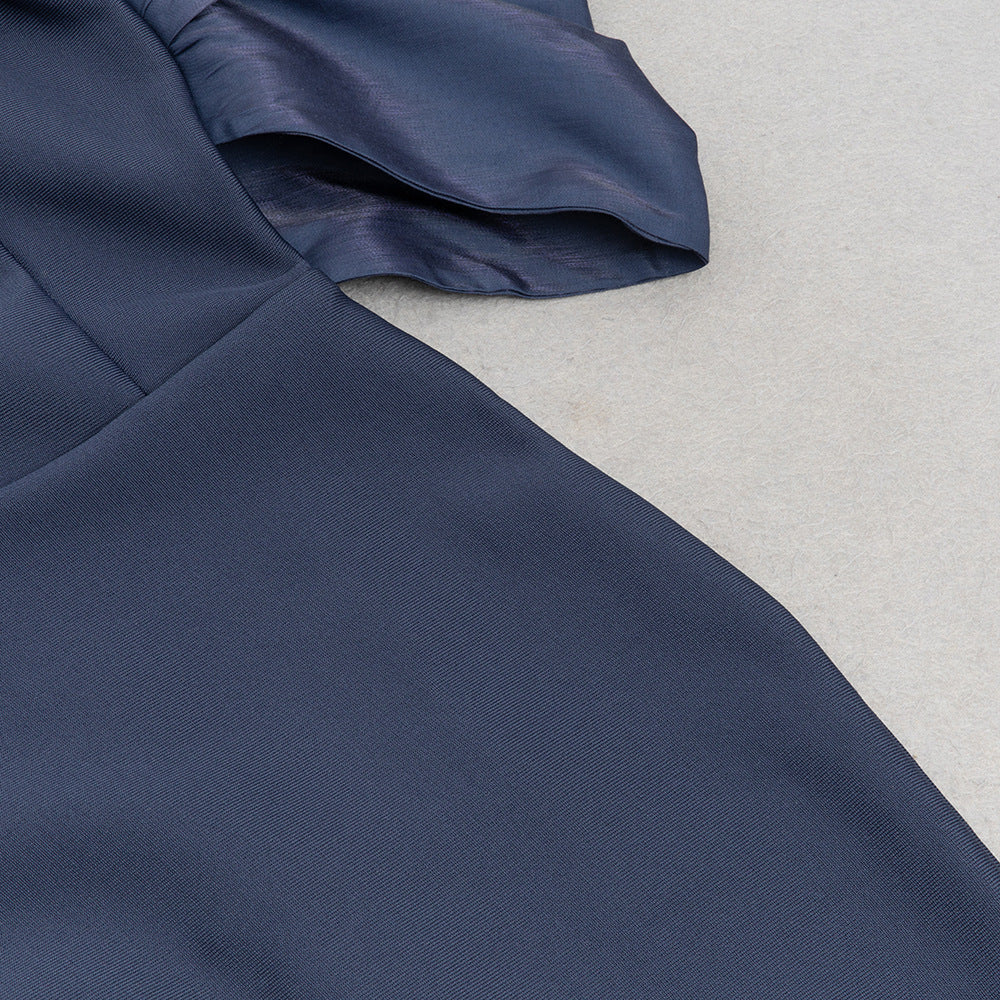 Womens Pleated One Shoulder Wrap Dress | noémi