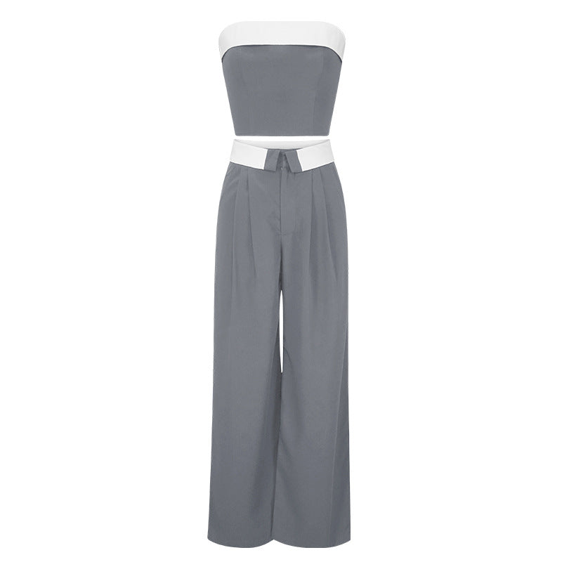 Bold Vest Wide Leg Work Pant Two Piece Suit | noémi