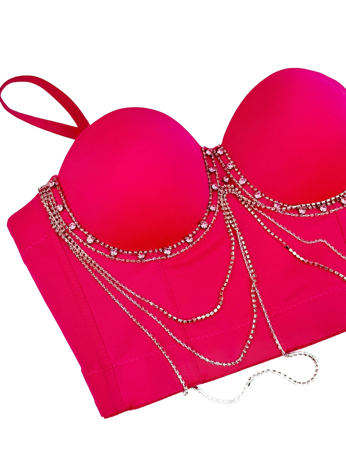 Tassel Chain Camisole | Corset Bra with Sparkling Boning | noémi `