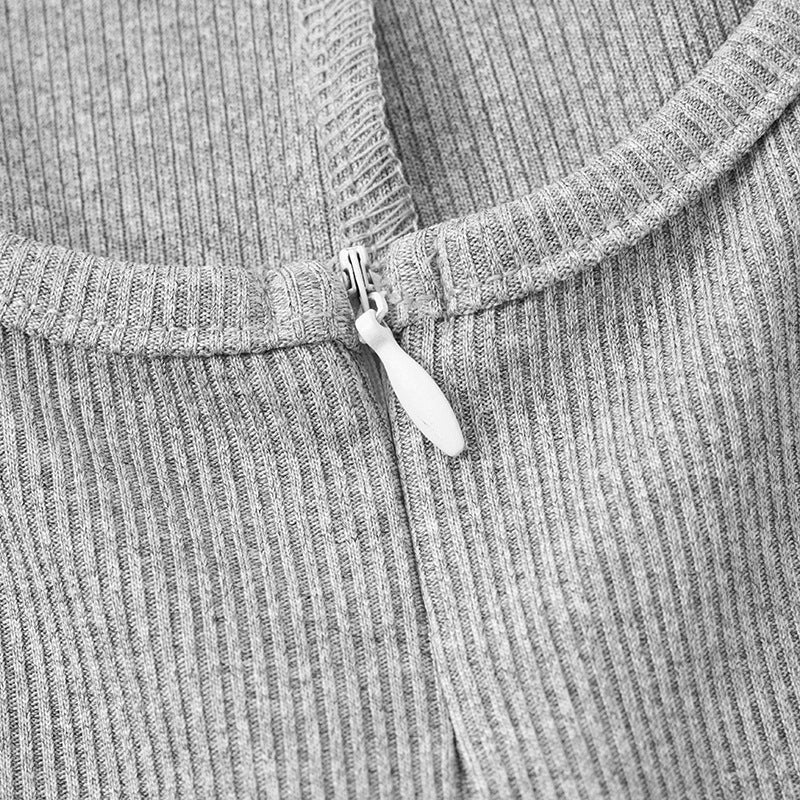 Round Neck Long Sleeve Jumpsuit | Lace Up Waist | noémi