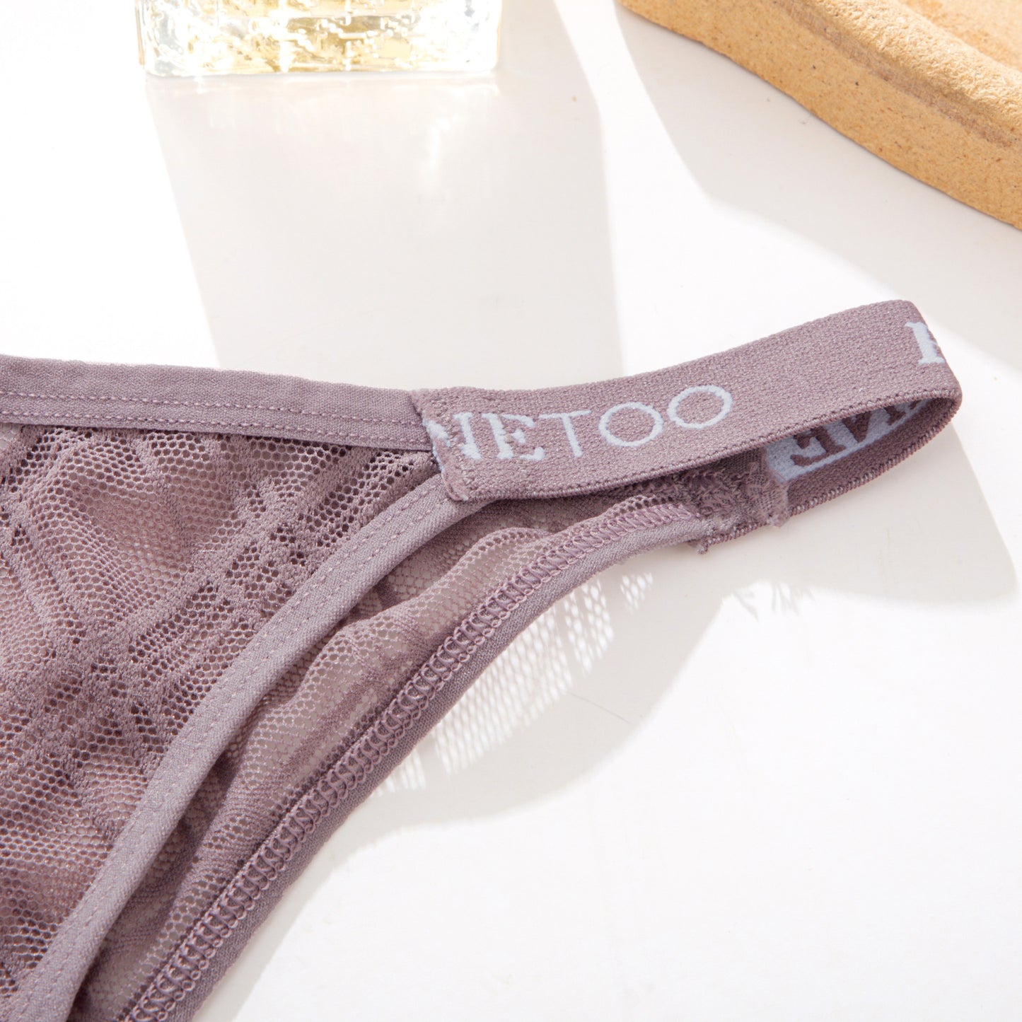 Seamless Cutout Briefs with Letter Belt Three Pack for Women | noémi