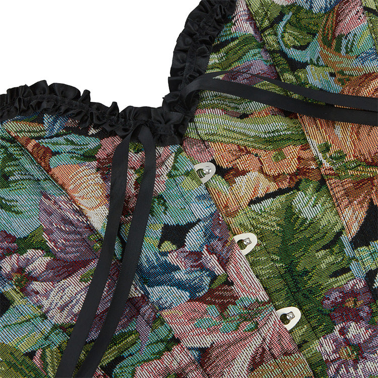 Lace Jacquard Floral Corset Top | Bustier  Push Up | Strapless Tube Top for Women | noémi