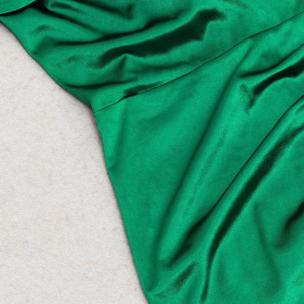 One Shoulder High Slit Long Dress in Solid Tone | noémi