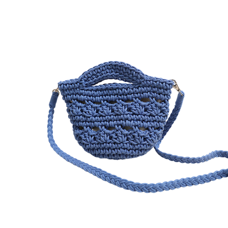 Colorful Crossbody Cotton Thread Blue Ribbon Lining