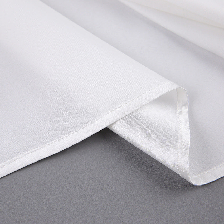 Satin Feather Robe | White Bridal Dressing Gown with Fluffy Cuff Detail | noémi