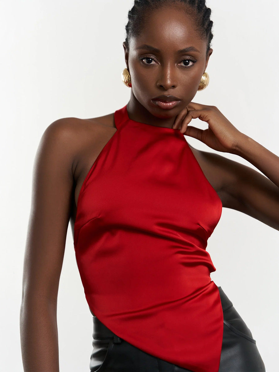 Halter Asymmetric Backless Tube Top | Summer Slim Fit, Sexy Cut Out | noémi