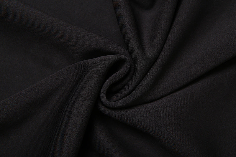 Womens Slim Fit Black Shirt Dress with Contrast Collar Cuffs | noémi