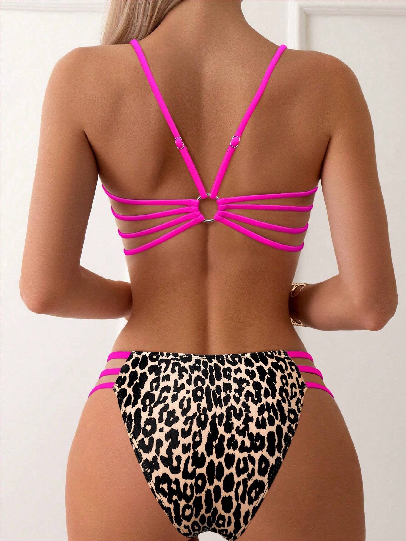 Womens Leopard Print Two Piece Swimsuit | noémi
