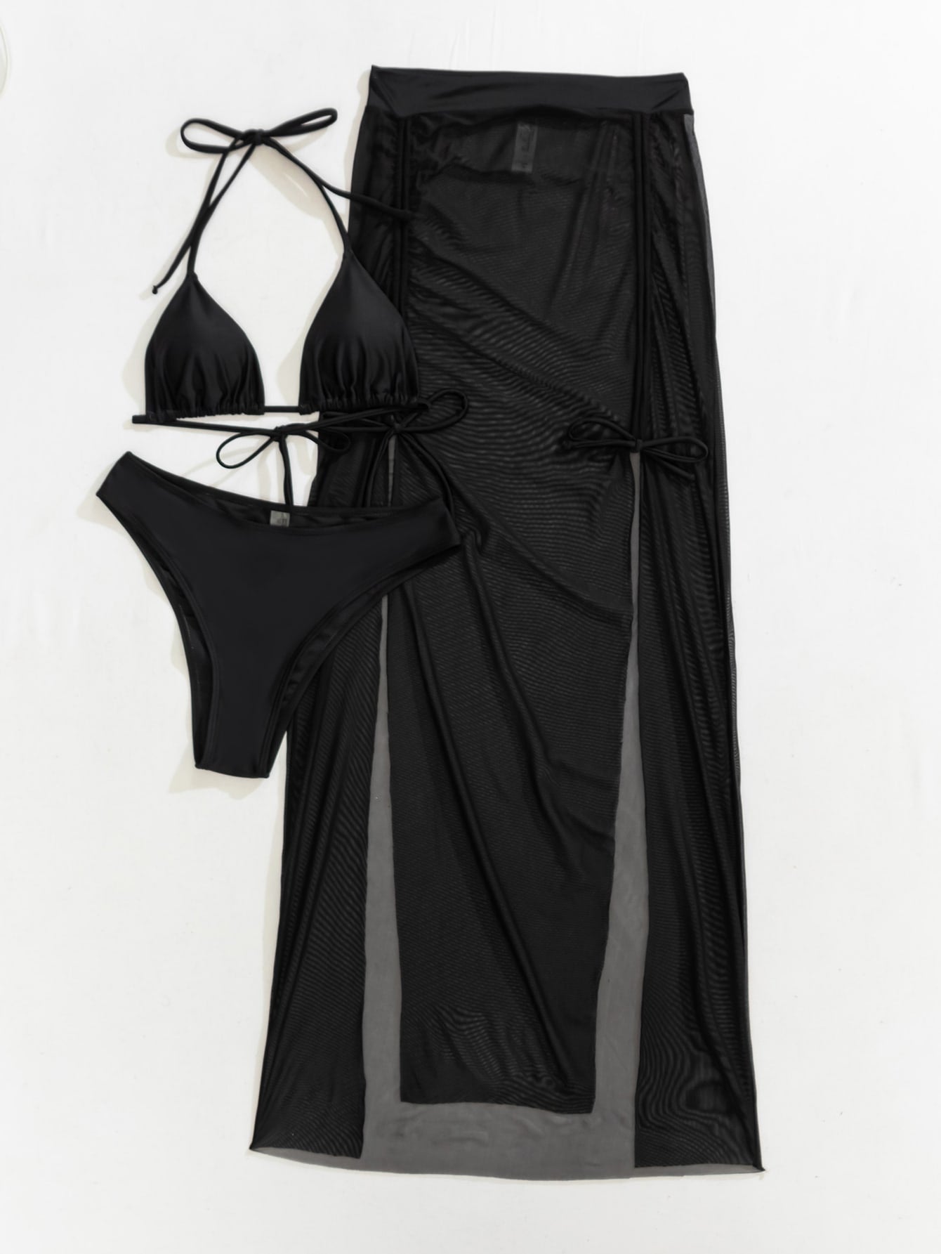 Three Piece Mesh Bikini Cover Up Set for Women | noémi