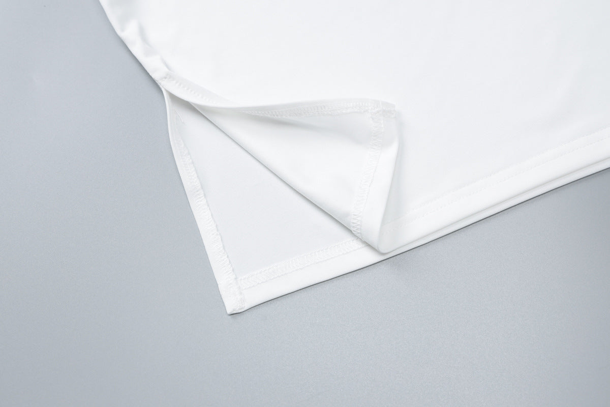 White Halter Top | Sleeveless Crop with Side Cut Out Openings | noémi