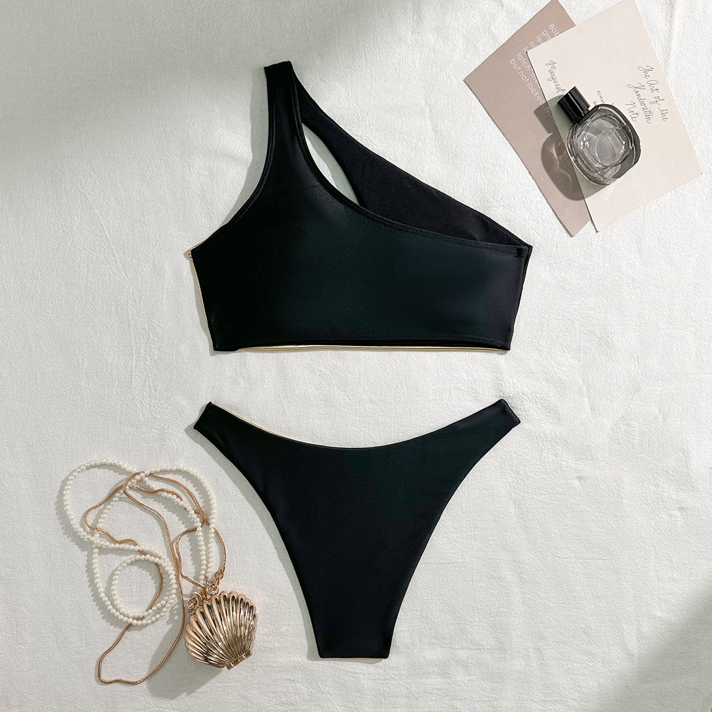 Womens Bronzed Glow Split Stitch Bikini Set | noémi