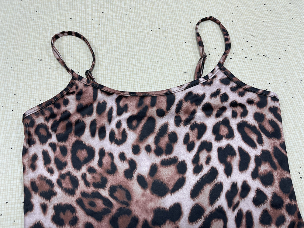 Womens Leopard Print Strapless Backless Bodycon Dress Hip Hugging Fit | noémi