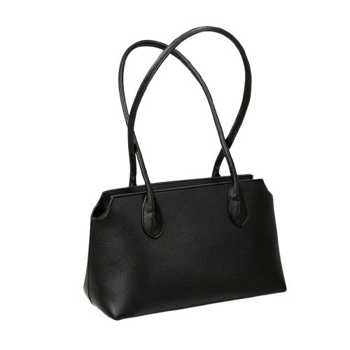 Black Shoulder Tote Bag – Large-Capacity Office Under-Arm Carryall | noémi