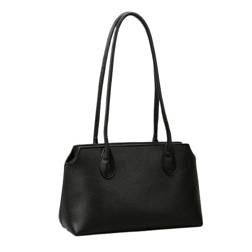 Black Shoulder Tote Bag – Large-Capacity Office Under-Arm Carryall | noémi