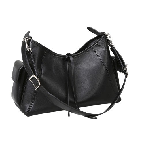 Black Shoulder Tote Bag – Large-Capacity Office Carryall | noémi