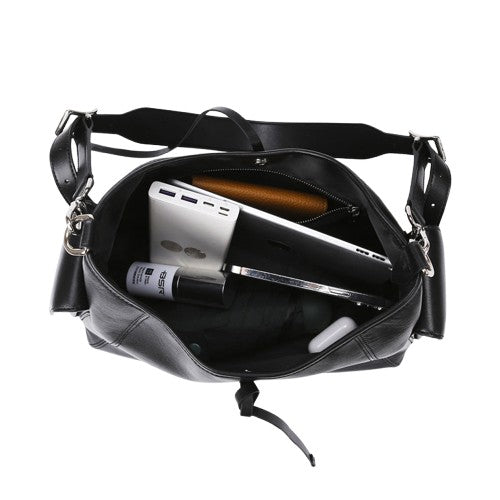 Black Shoulder Tote Bag – Large-Capacity Office Carryall | noémi