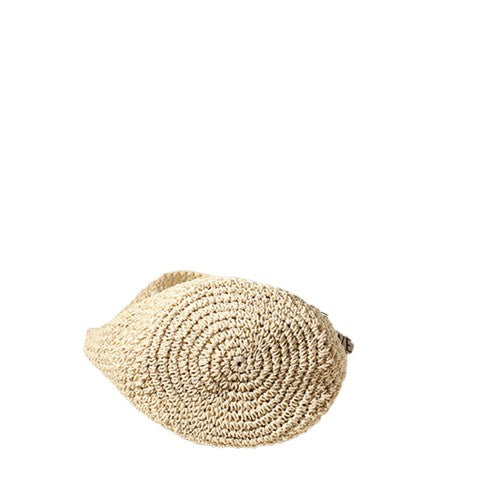 Brown Hand‑Woven Straw Bucket Bag – Seaside Vacation Beach Tote | noémi