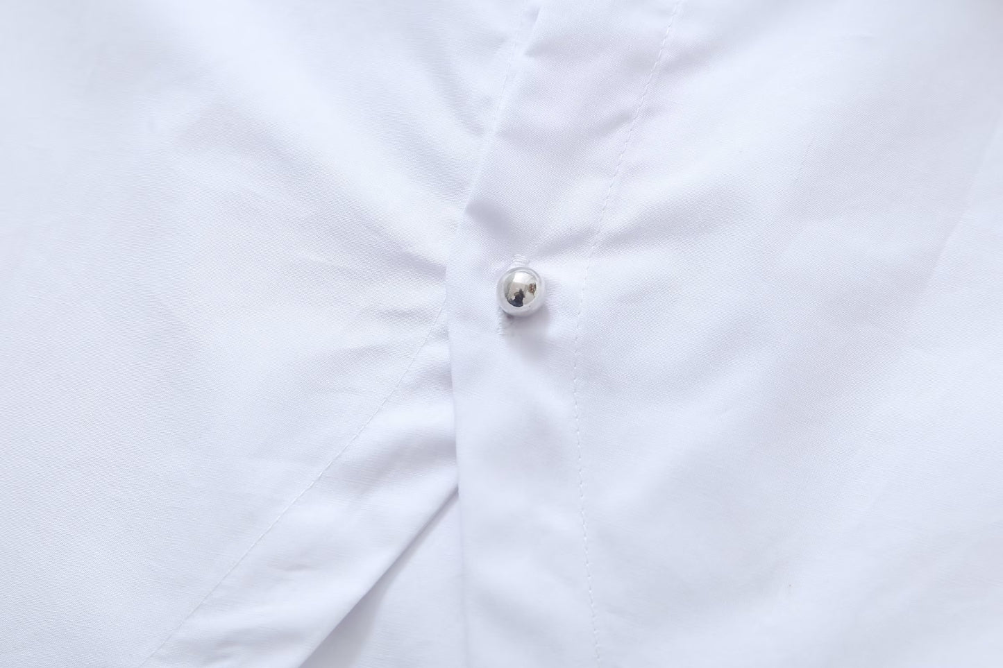 White Shirt & Mini Skirt Co ord | Button Up Crop Top & High Waist Skirt Set | noémi