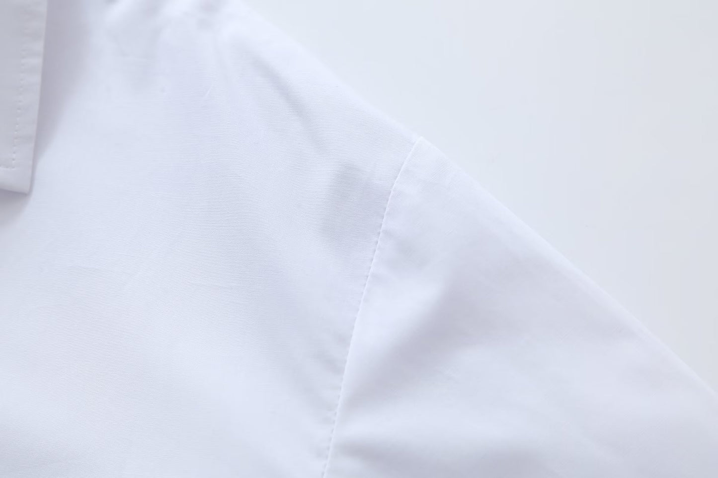 White Shirt & Mini Skirt Co ord | Button Up Crop Top & High Waist Skirt Set | noémi