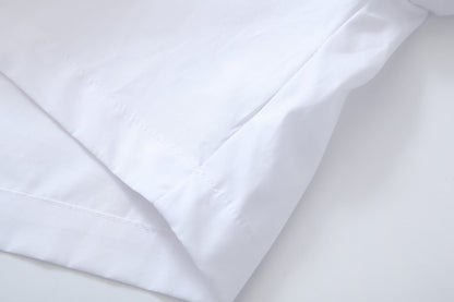 White Shirt & Mini Skirt Co ord | Button Up Crop Top & High Waist Skirt Set | noémi