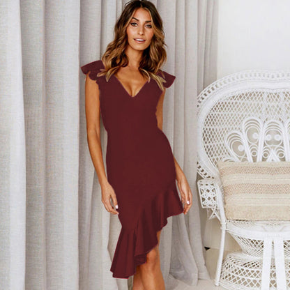 Women Backless Ruffled Flowy Dress For Women | noémi