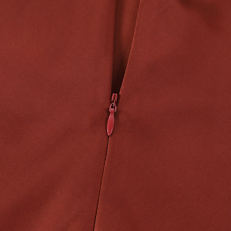 Satin Strap Maxi Dress | Backless Lace Up Waist | noémi