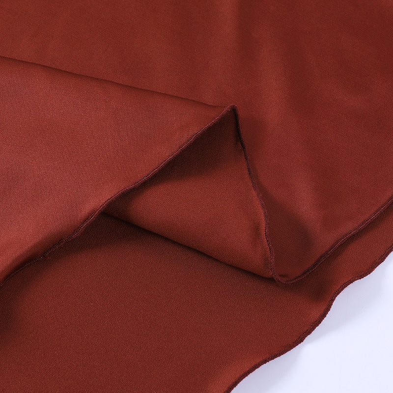 Satin Strap Maxi Dress | Backless Lace Up Waist | noémi