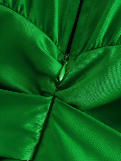 Satin Pleated Dress | Slimming Fit Half Turtleneck | noémi