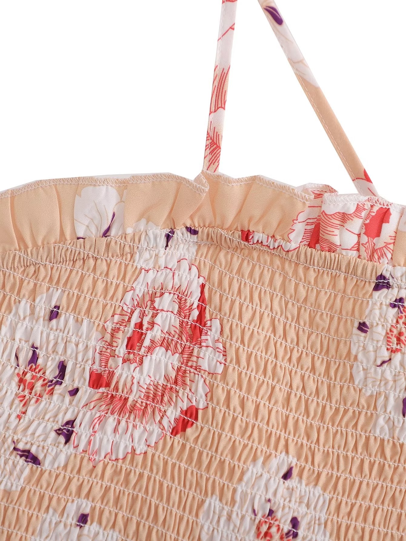 Criss Cross Backless Off Shoulder Floral Print Dress | noémi