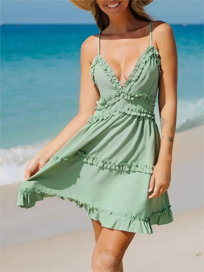 Womens Strap Dress Slim Fit High Waist | noémi