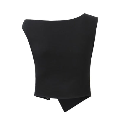 Snap Button Crop Top | Off Shoulder Cutout Tank | noémi