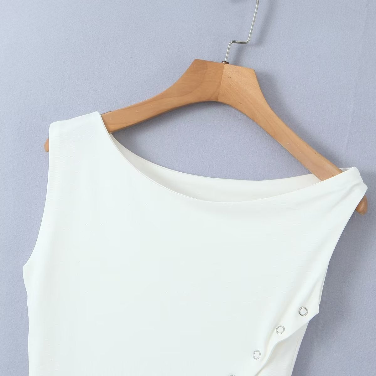 Snap Button Crop Top | Off Shoulder Cutout Tank | noémi